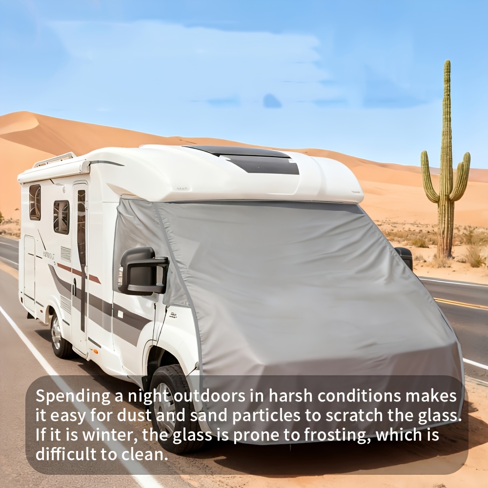 Rv Cover Compatible With Ducato 2006-2023, Full Windshield And Hood Cover, Sunshade Awning