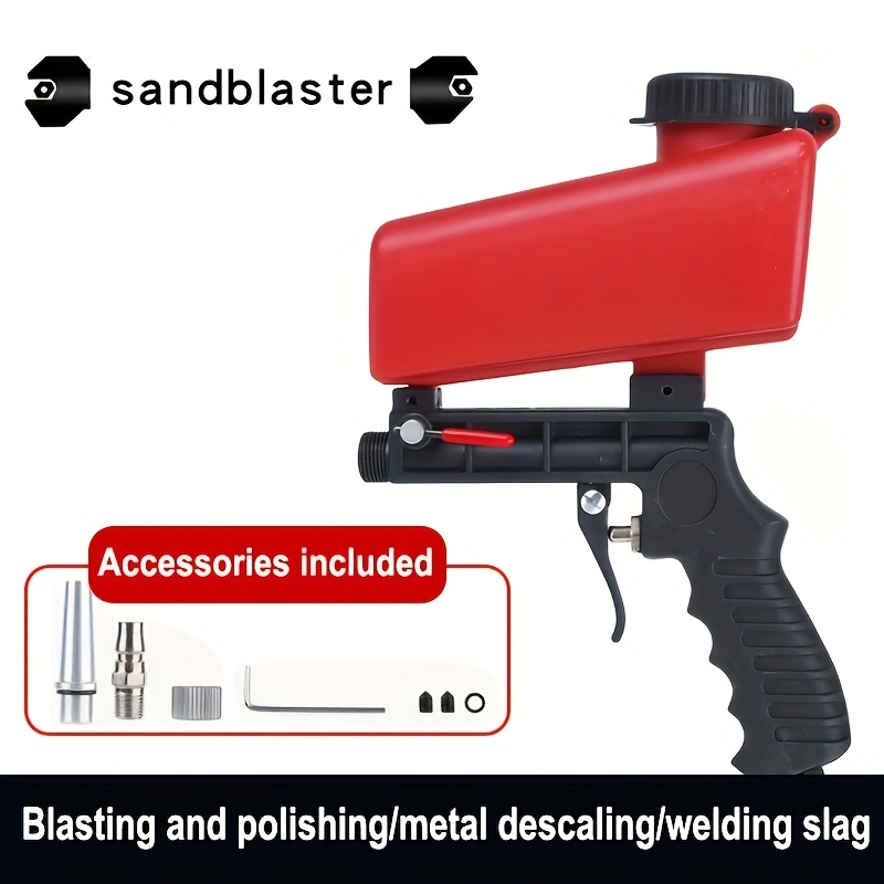 

Portable 90psi Adjustable - , Rust Removal Tool With Gravity Feed & Precision Control, Small Air Blasting, Spring Blasting