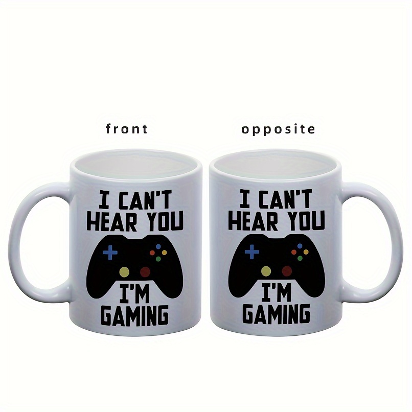 

1pc, Gamepad Gaming Coffee Mug, Ceramic Coffee Cups, Water Cups, Summer Winter Drinkware, Birthday Gifts, Holiday Gifts