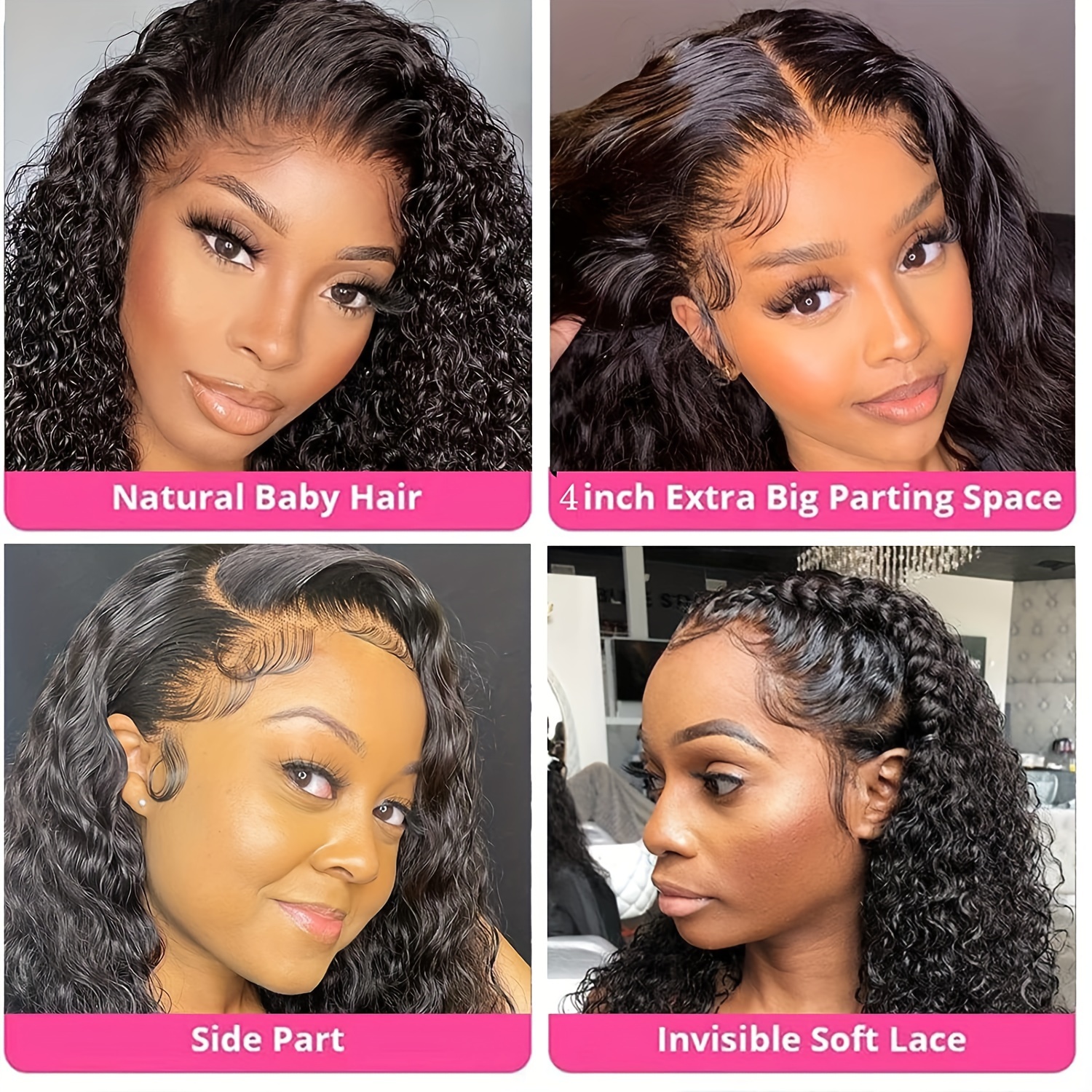  bob wig for women 13x4 lace front with baby hair 150 density brazilian human hair details 5