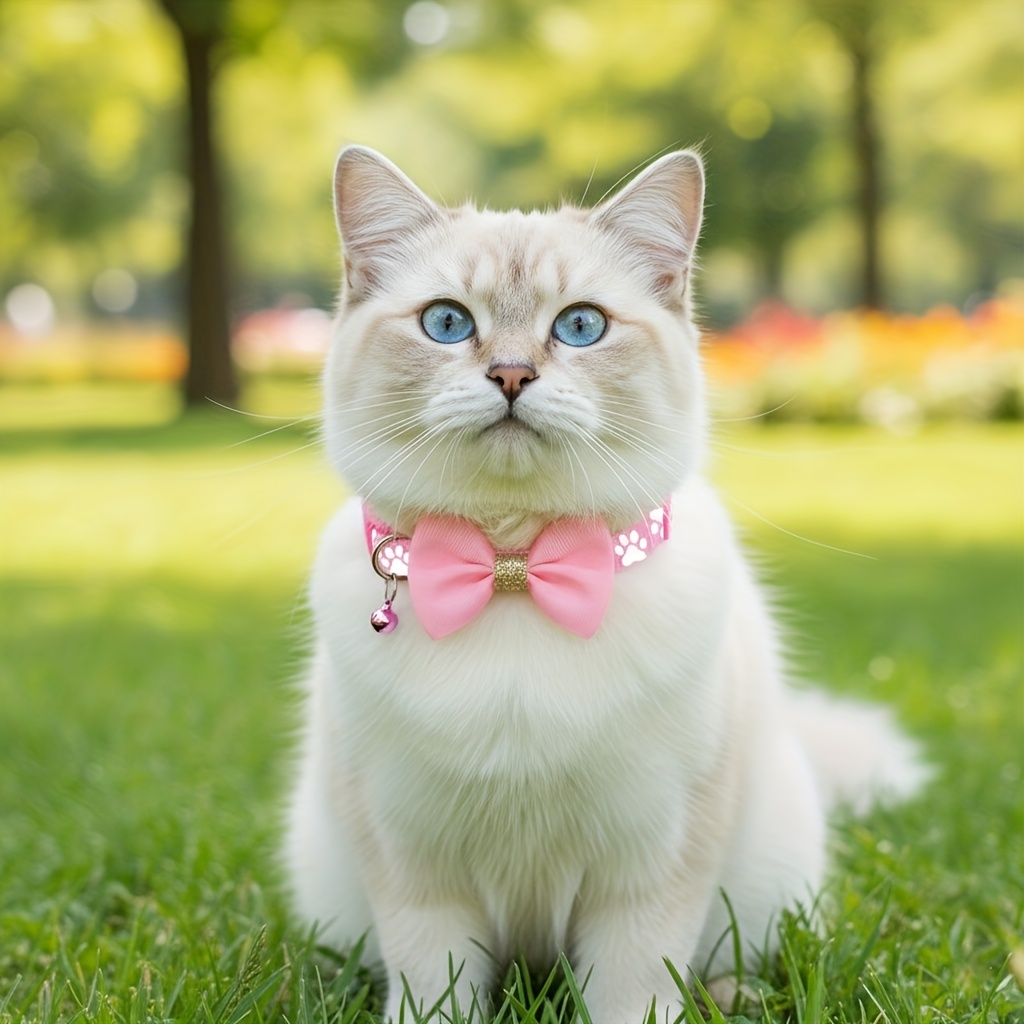 1pc pet collar with adjustable cute bow tie collar design   black gray brown with paw print pattern durable polyester material suitable for small and large dogs and cats for daily use and special Product details 4