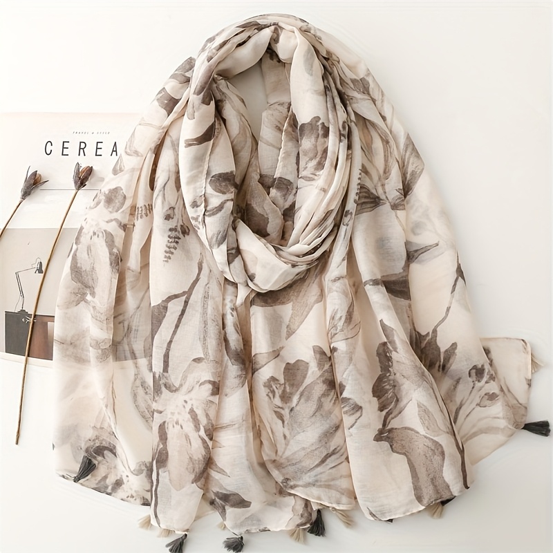 Ladies Fashion Scarf With Spring Rain Tassel Shawl