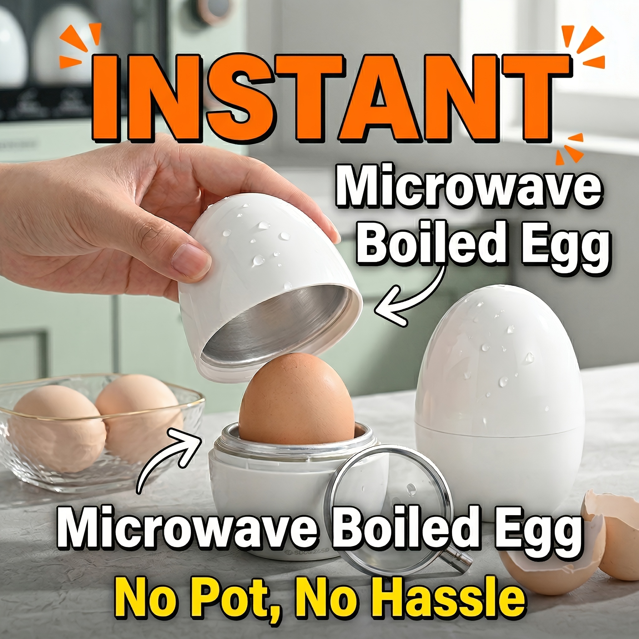 1pc food grade safe microwave egg cooker portable aluminum egg shaped steamer creative boiled egg cup egg boiler for   boiled eggs   for quick breakfast great for office dorm small kitchen