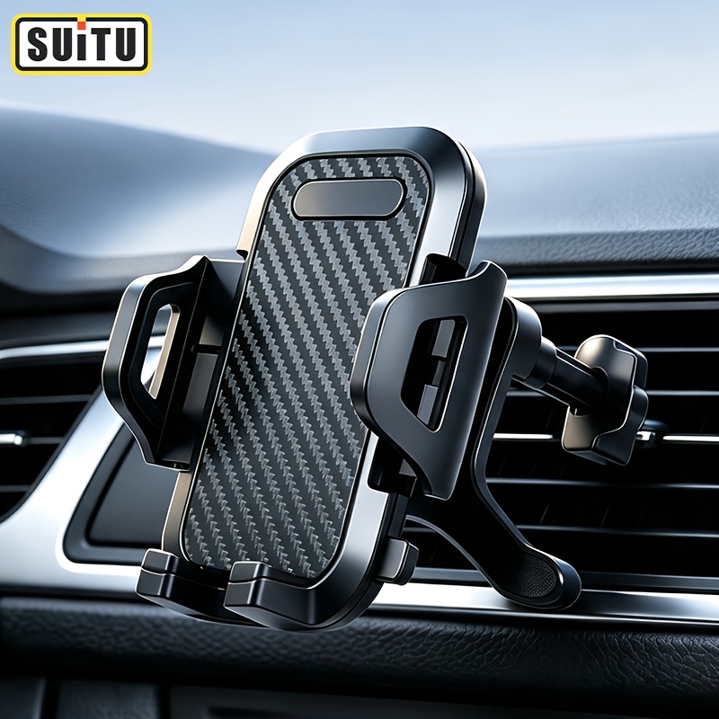 TEMU Suitu Car Phone Mount, Soft Sponge Protective Layer Anti Slip Car Phone Holder, Buffer Performance, Release, Adjustable Air Vent Mount, Prevent