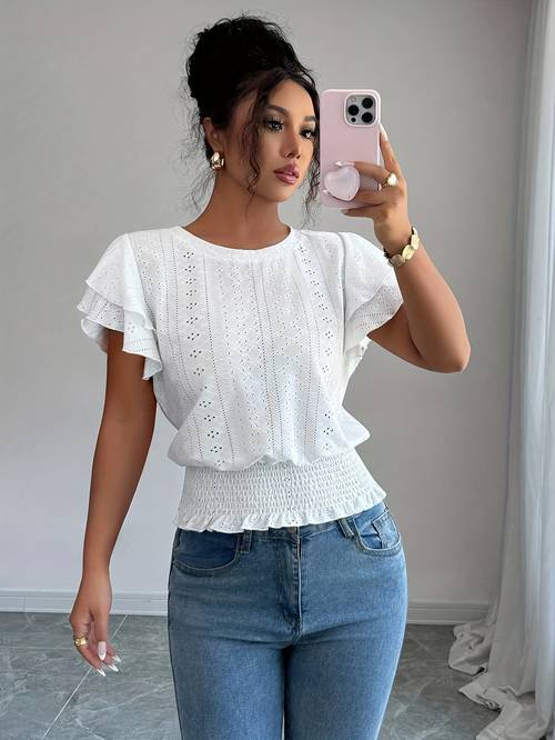 ladies elegant sleeve short sleeve t shirt