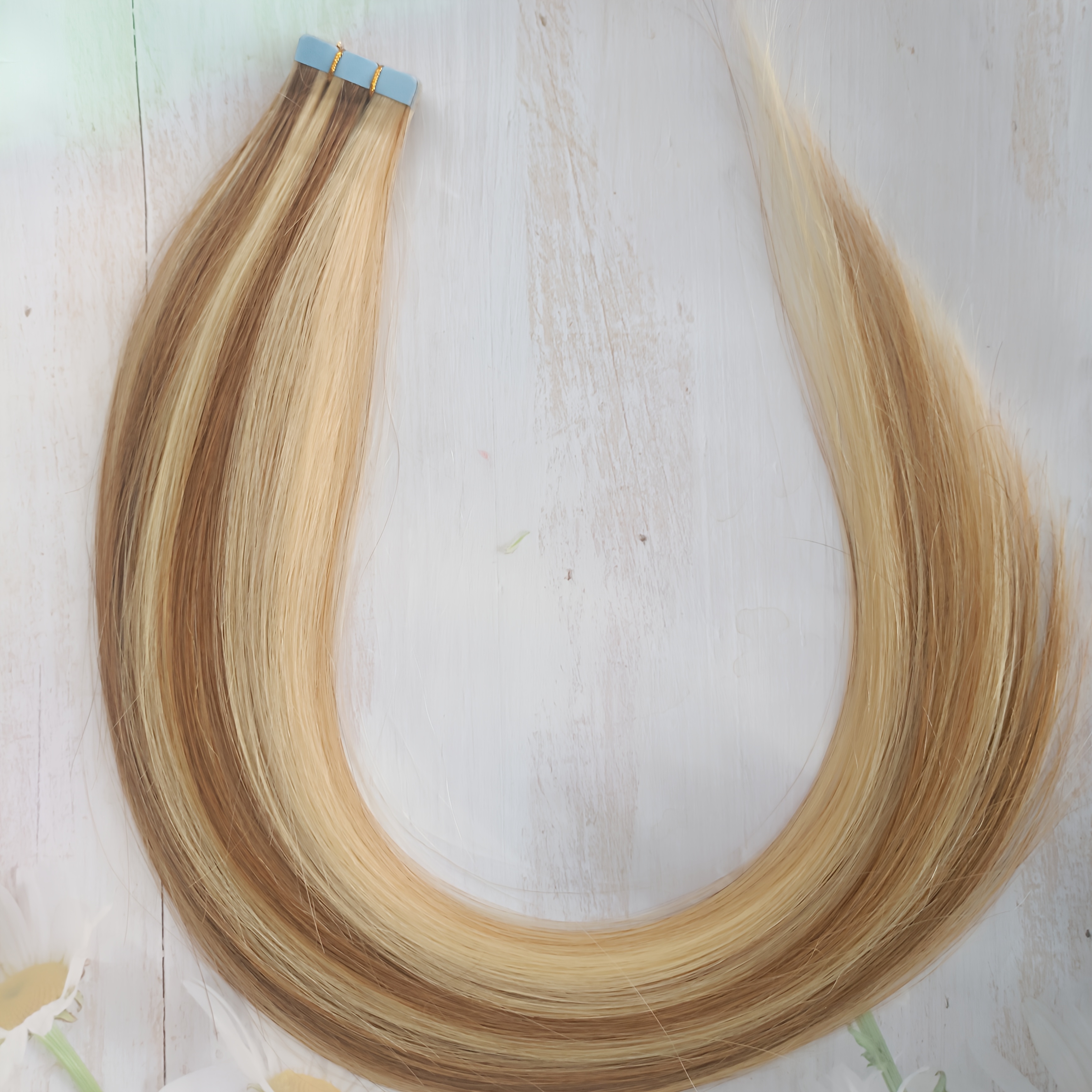 10pcs light brown straight   human hair extensions mini tape in easy to apply   womens hairpieces for thick extensions stylish and natural looking details 7