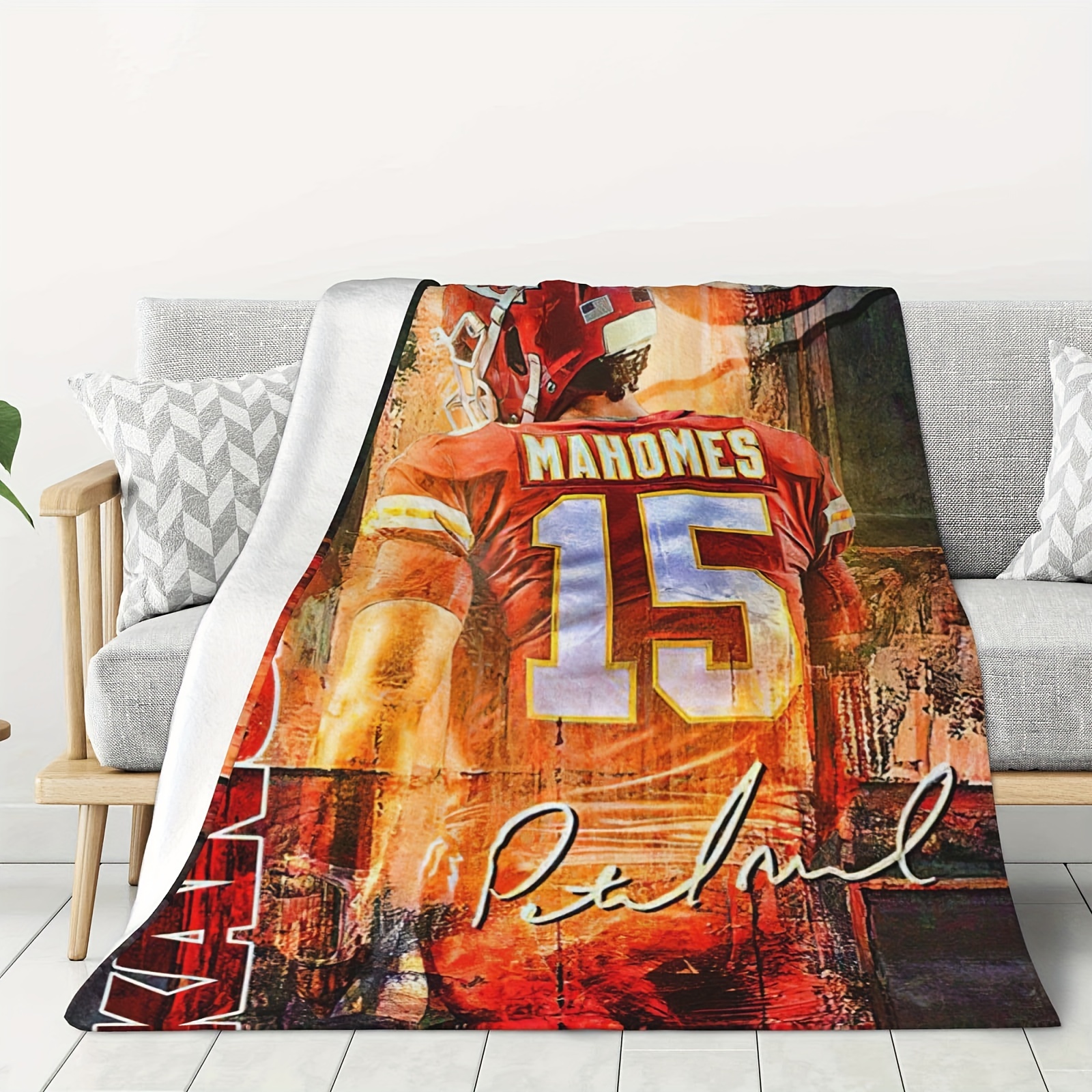 

Blanket Throws Flannel For Couch Sofa Bed Home Decor Gift Sports Football Fans