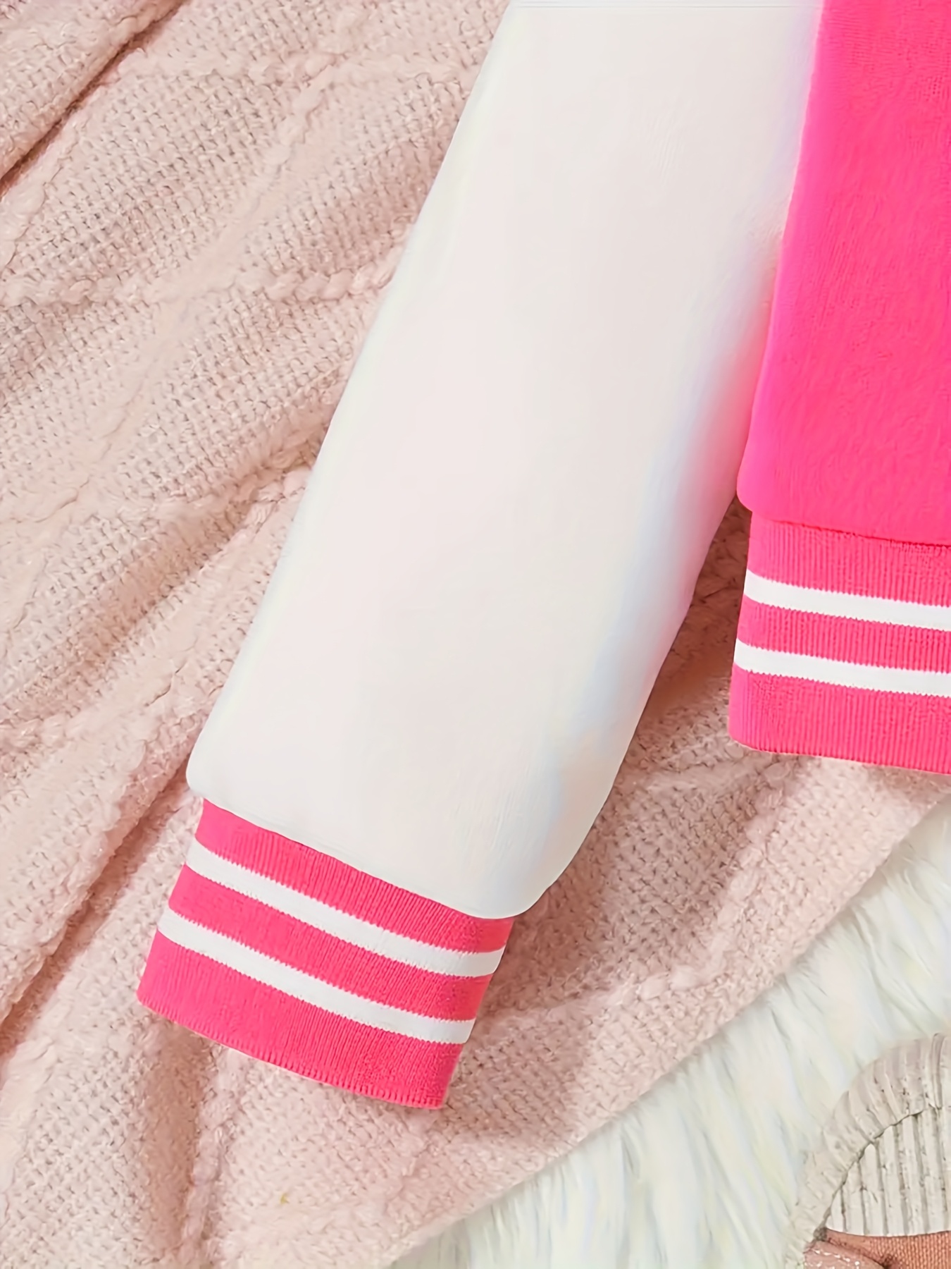 Customizable Stitch Girls' Baseball Jacket - Personalized Text, Autumn/Winter Casual Wear with Cute Stitch Print, Perfect for Halloween & Birthday Gifts, Kids Fashion Sportswear, Stitch Gifts, Festive Kids Clothing, Playful Kids Design, Durable Kids Clothing