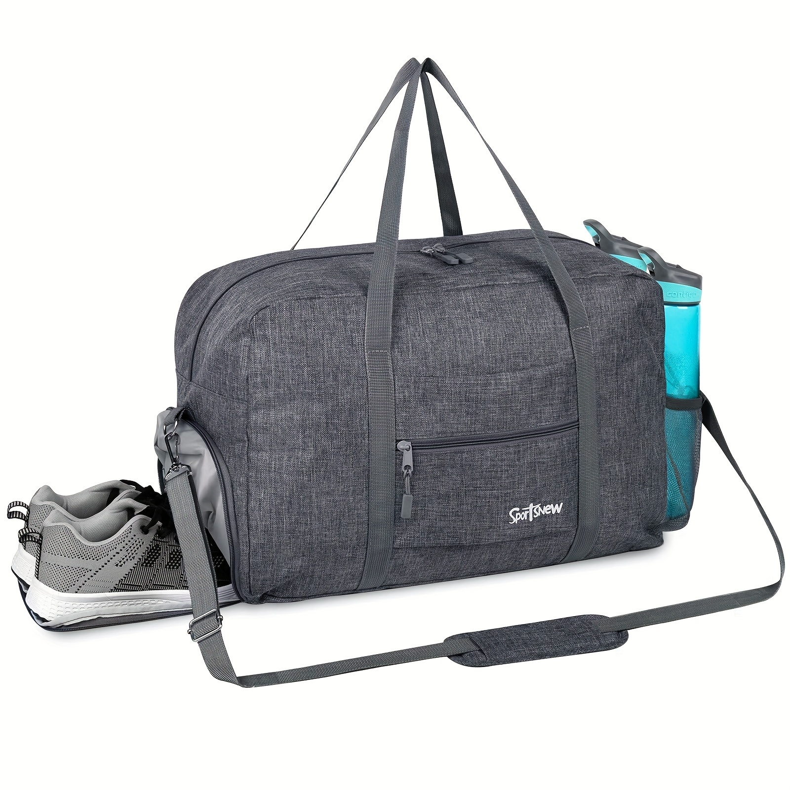 35l Gym Bag With Wet Pocket & Shoe Compartment | Large Capacity Lightweight Duffle For | Weekender Tote