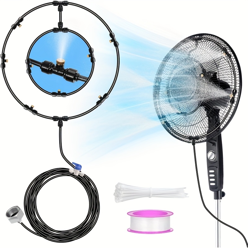 outdoor garden mist fan system 26 3ft 800cm spray hose ideal