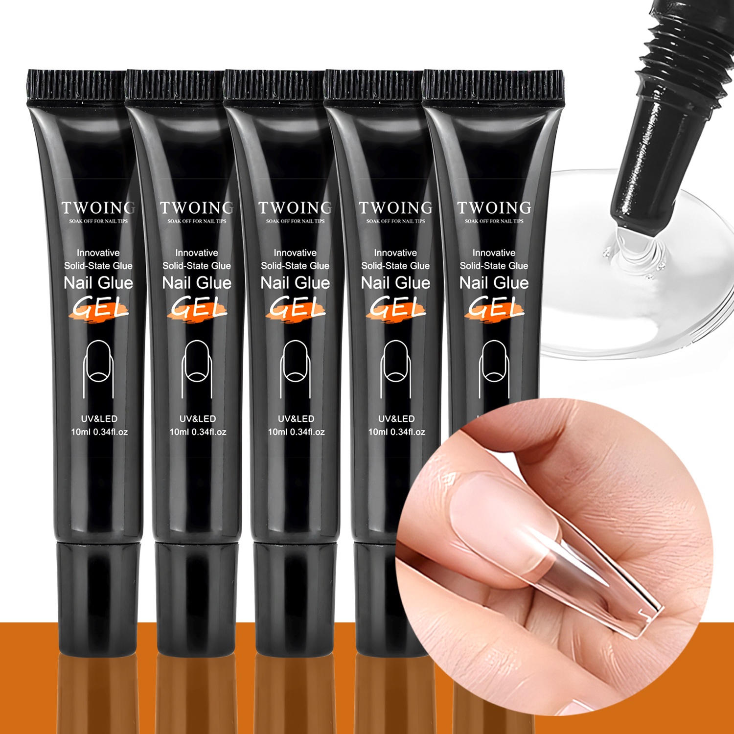 TEMU 3 Bottle Solid Nail Glue Nail Tips Gel For Press On Nails, 3in 1 Nail Gel For Fake Nails, Super Strong Acrylic Nail Gel For Manicure Extension, False Nails Adhesive Glue Long Lasting