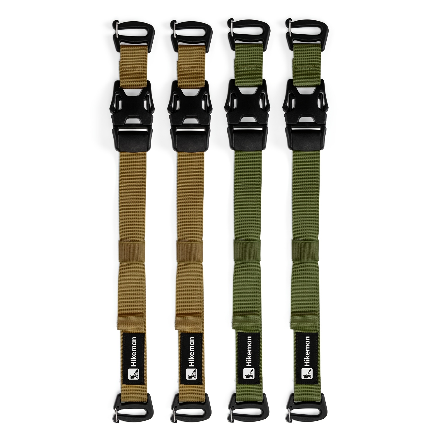 E-shop Hikeman Outdoor Multifunktional 4-teiliges Taktisches MOLLE System Externe Gurte, Verstellbar 7.28-19.49 Zoll, Camping Reiseausrüstung