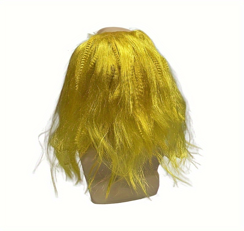 Funny Wigs For Costume Parties, Cosplay Games, Performances, Bald Wigs, Black Scalp Wigs, White Christmas Wigs, Yellow Funny Wigs, Birthday Party Costumes, Party Dress-up Accessories details 6