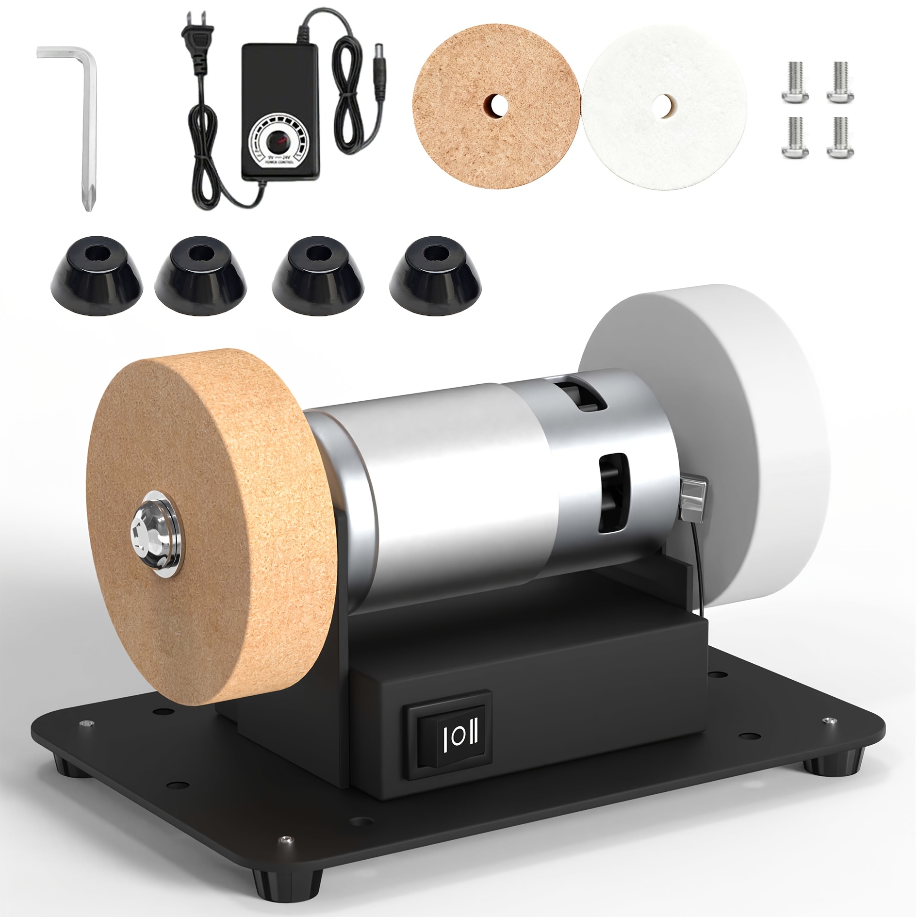 TEMU Mini Electric Drum Type Sanding Machine, Easy To Operate, With - Compact For Knife Grinding And Polishing Machine, Suitable For Knife Making,