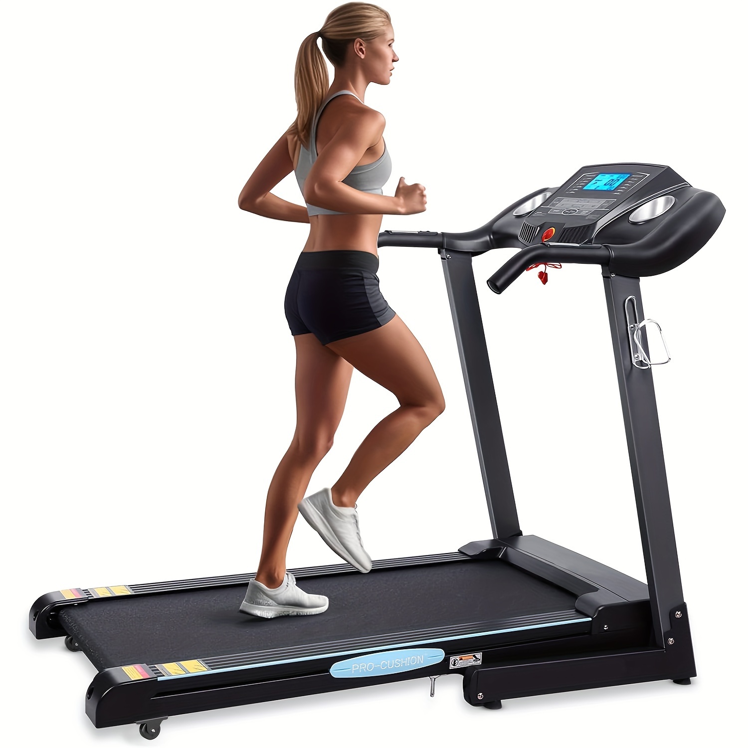 

Folding Treadmill 12% Incline Treadmill With Auto Incline 2.5 15 Preset For Home Use 8.5 Mph Range