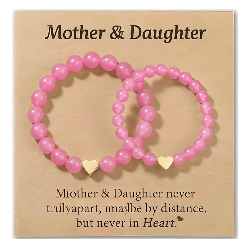 Mother's Day Heart-Shaped Bracelets for Family