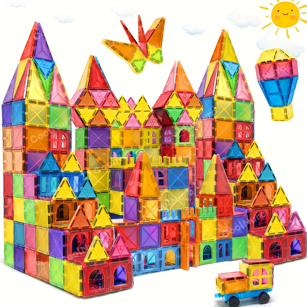 magnetic building blocks for   colorful abs construction set educational creative learning toy ideal birthday or halloween gift random colors    s room   room decor
