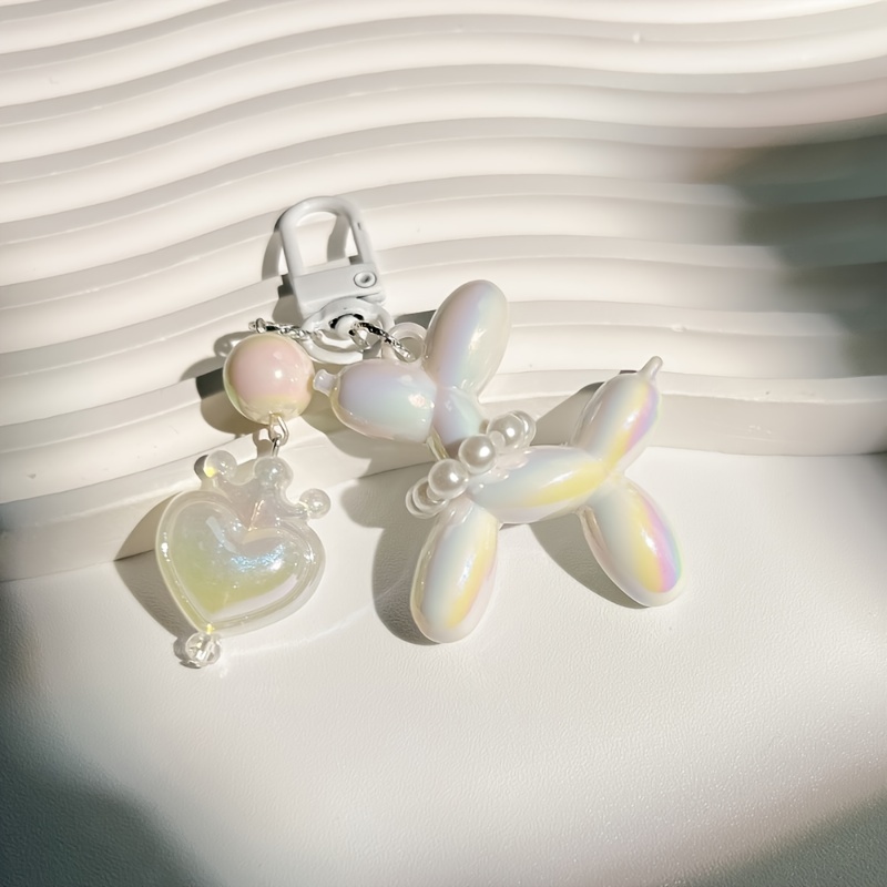 

1pc Heart Keychain Charm Pendant - Acrylic Fashion Accessory For Bag, Car Key, Backpack, And Wallet Decor
