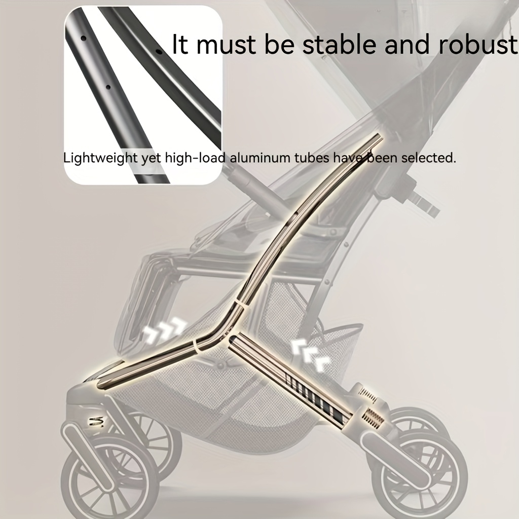 Babyhood Z5 Omvormbare Kinderwagen - Lichtgewicht Aluminium Frame, Eénhandige Vouwbare Constructie, Verstelbaar Stuur & Vergrendelingssysteem