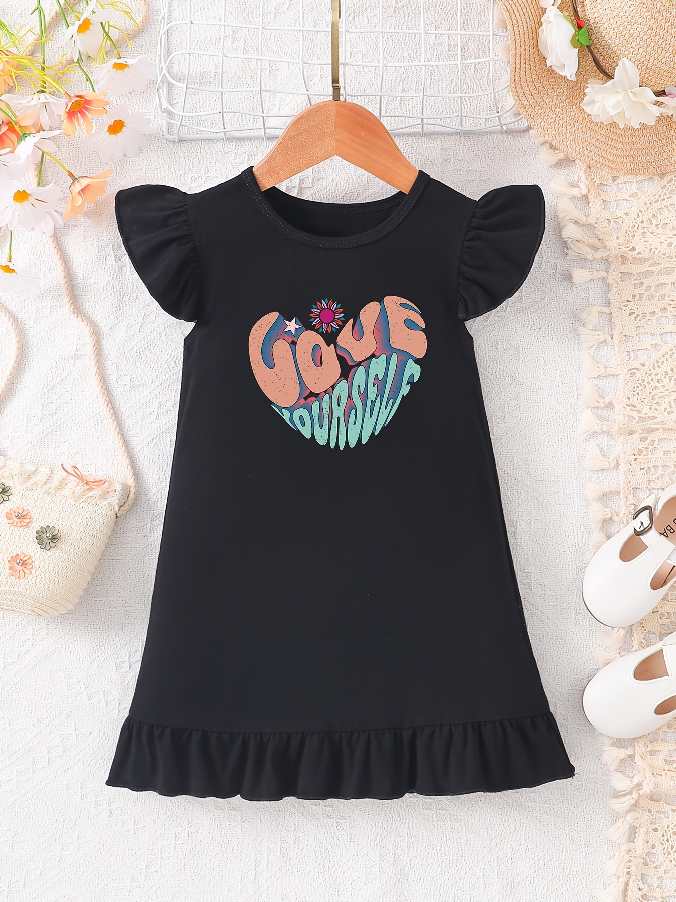 2024 summer casual short sleeve dress hem positive Temu Philippines