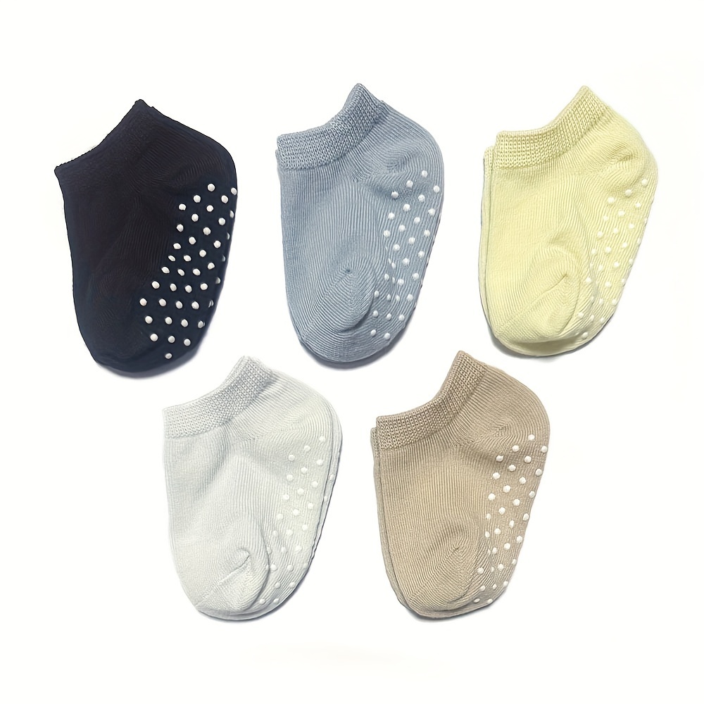 5 Pairs Of Baby Socks Ankle Socks Toddler Boys Girls Non-slip Floor Socks