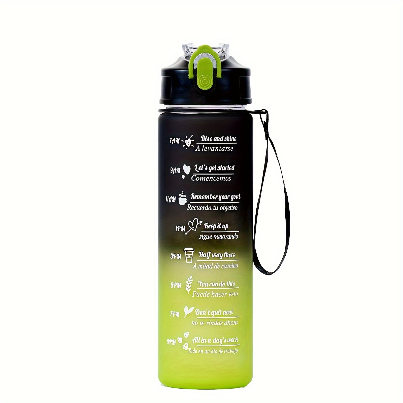 Image of 750ml Gradient Frosted Sports Water Bottle With Straw - Large Capacity, Pvc-free, Ideal For Running & Outdoor Activities, Cross-border, Space Kettle
