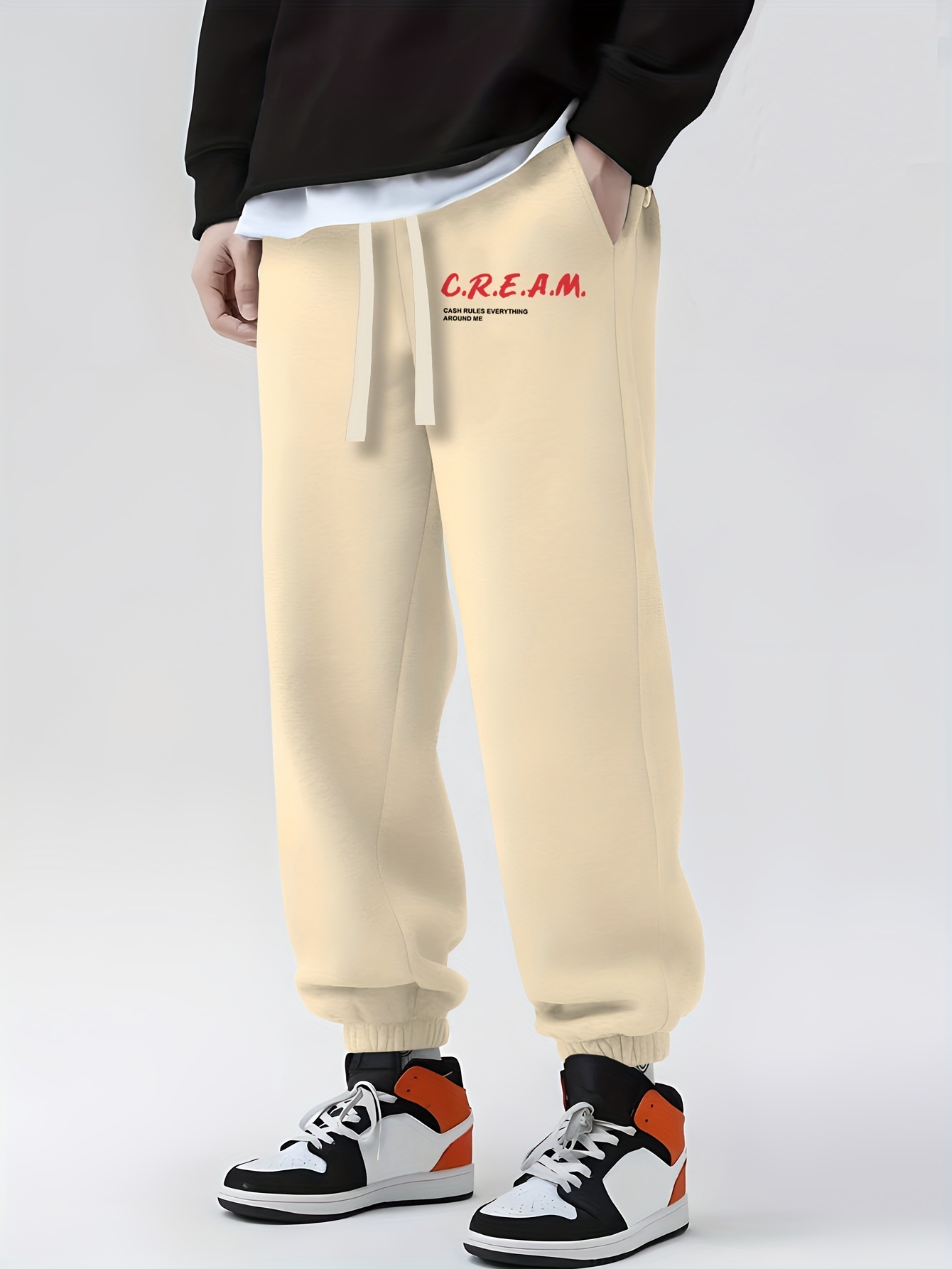 Solid Waffle Jogger Pants Casual Elastic Waist Sporty Pants - Temu Canada