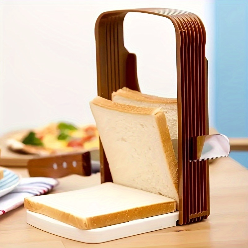 

1pc Bread Slicer, Kitchen Tool, Adjustable Cutting Guide For Toast Cake, For Restaurant And Bakery Use