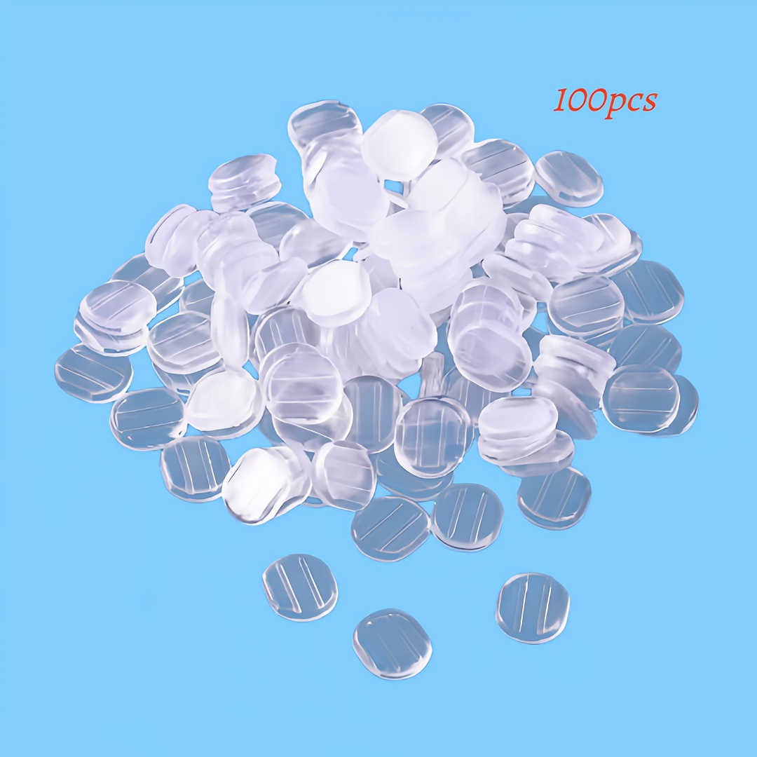 TEMU 100 pz Cuscinetti di Conversione a Clip per Orecchio a Trasparenti 10*9mm, Accessori per Gioielli per Orecchie, Cuscinetti Protettivi Fai da Te