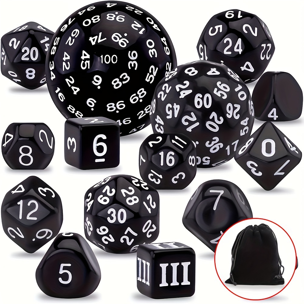 

15pcs Esanda Dnd Polyhedral Dice Set -to- , & , Includes Drawstring Bag For Dungeons & And