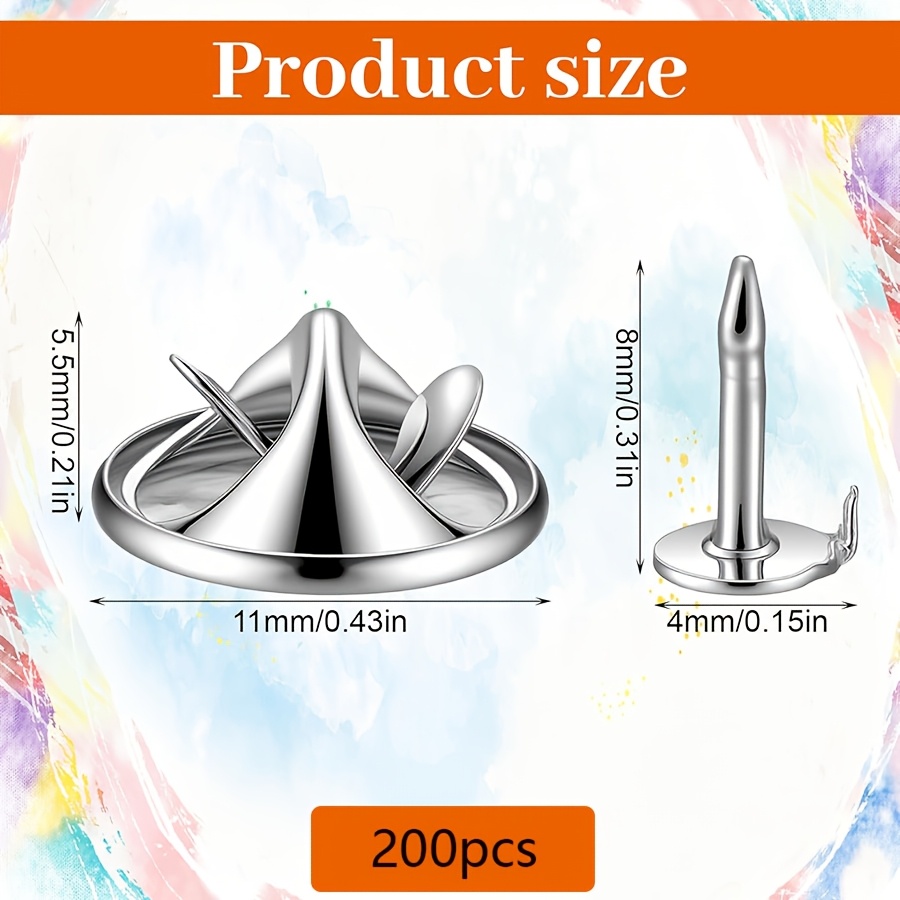 TEMU 200 Metal Pin Backings, Clutch Collar Pin Backings, Pin Backings For Badges And Craft Replacements