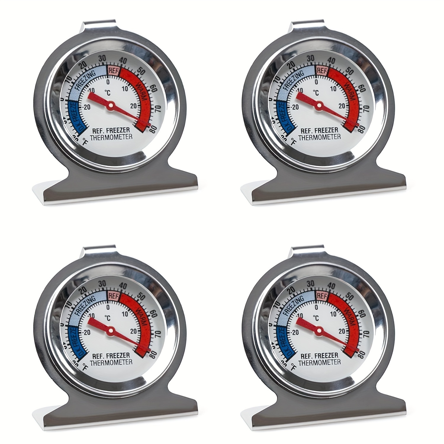 

4- Steel Refrigerator Thermometer - , , Use, No Needed