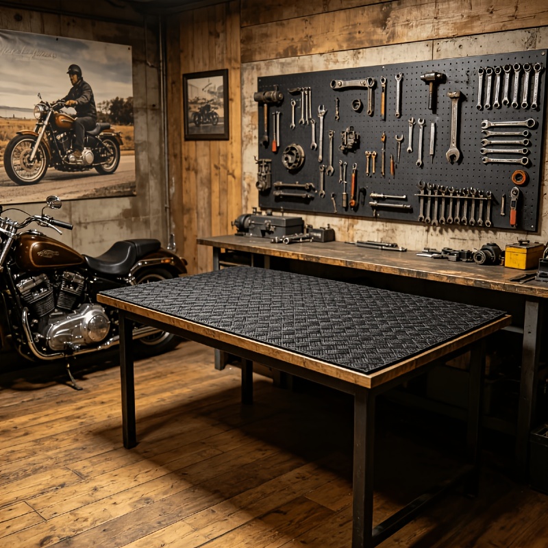 Heavy-Duty Rubber Flooring Roll for Garage and Workshop