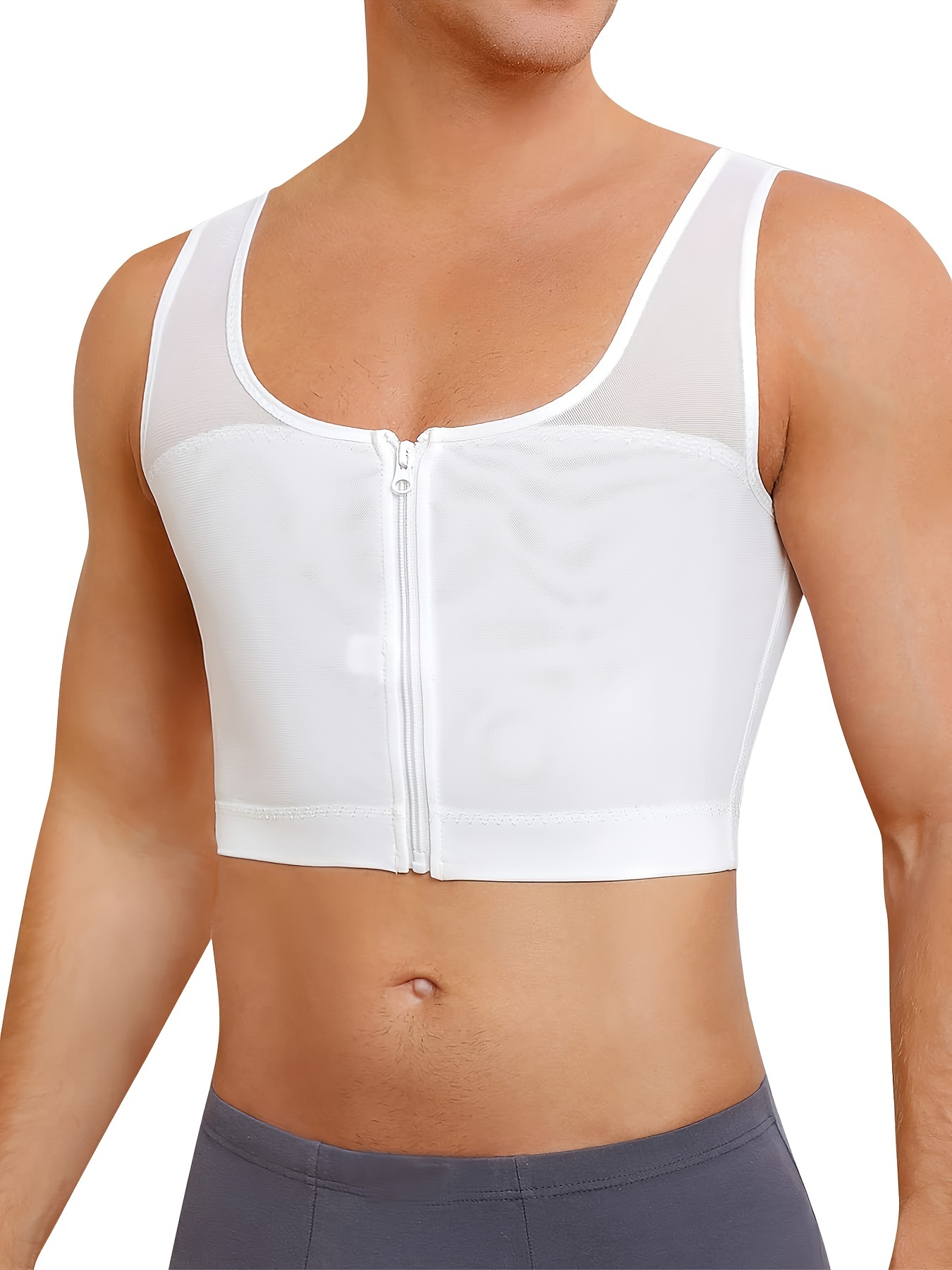 Women's Chest Binder Vest Slim Flat Compression Cami Side Breasted Crop  Vest 