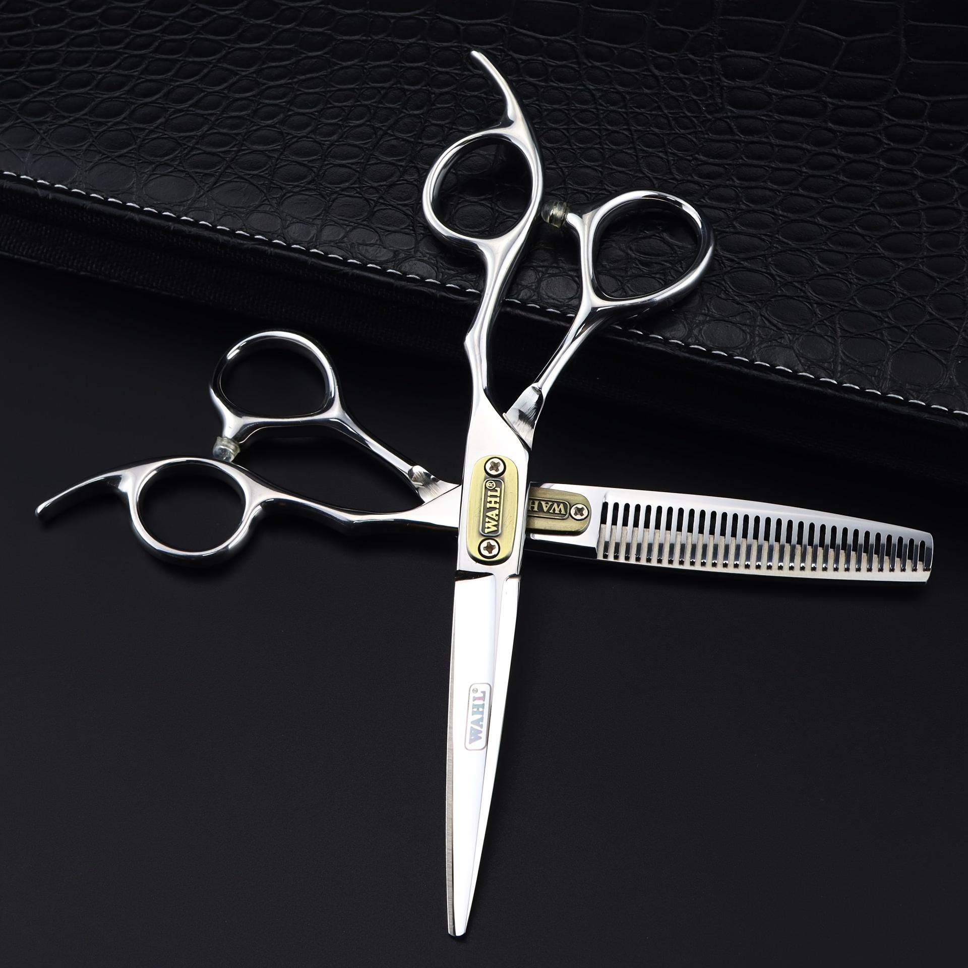 6 inch black and golden silvery professional hair cutting scissors 1pc of high end salon scissors cutting scissors and thinning scissors details 5