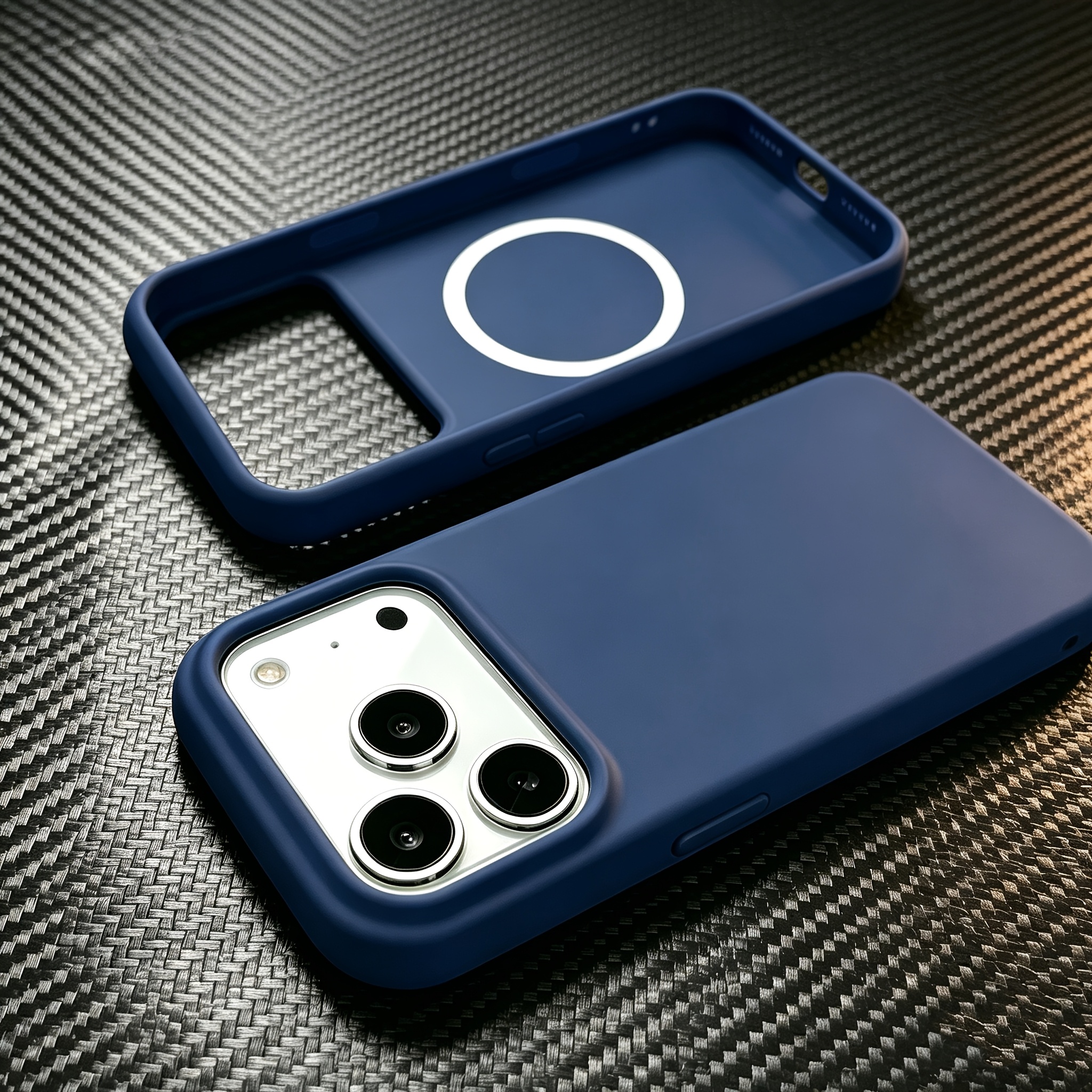 TEMU Coque de téléphone - Coque de téléphone 2-en-1 avec anneau magnétique et grand trou : Couverture de protection magnétique mate de haute qualité