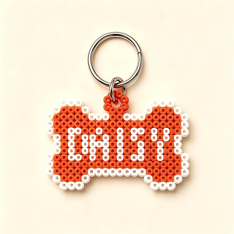 Pixel Bead Bone-Shaped Customizable Pet Anti-Lost Tag
