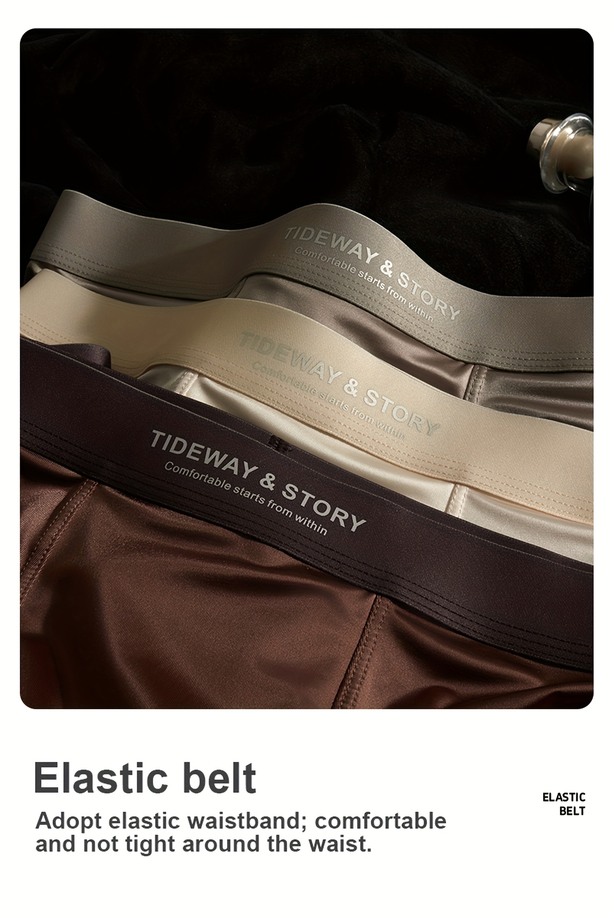 4pcs mixed color mens underwear smooth sports breathable quick dry mens boxer shorts Product details 2