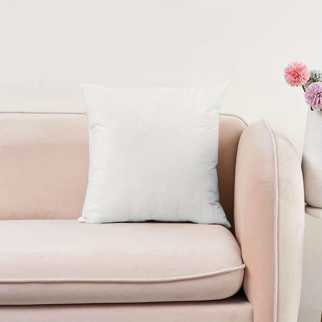 TEMU White Short Plush Fashionable And Simple Pillow Cover, Decorative Throw Pillow Covers, Home Decor Throw Pillow Covers, Modern Throw Pillow