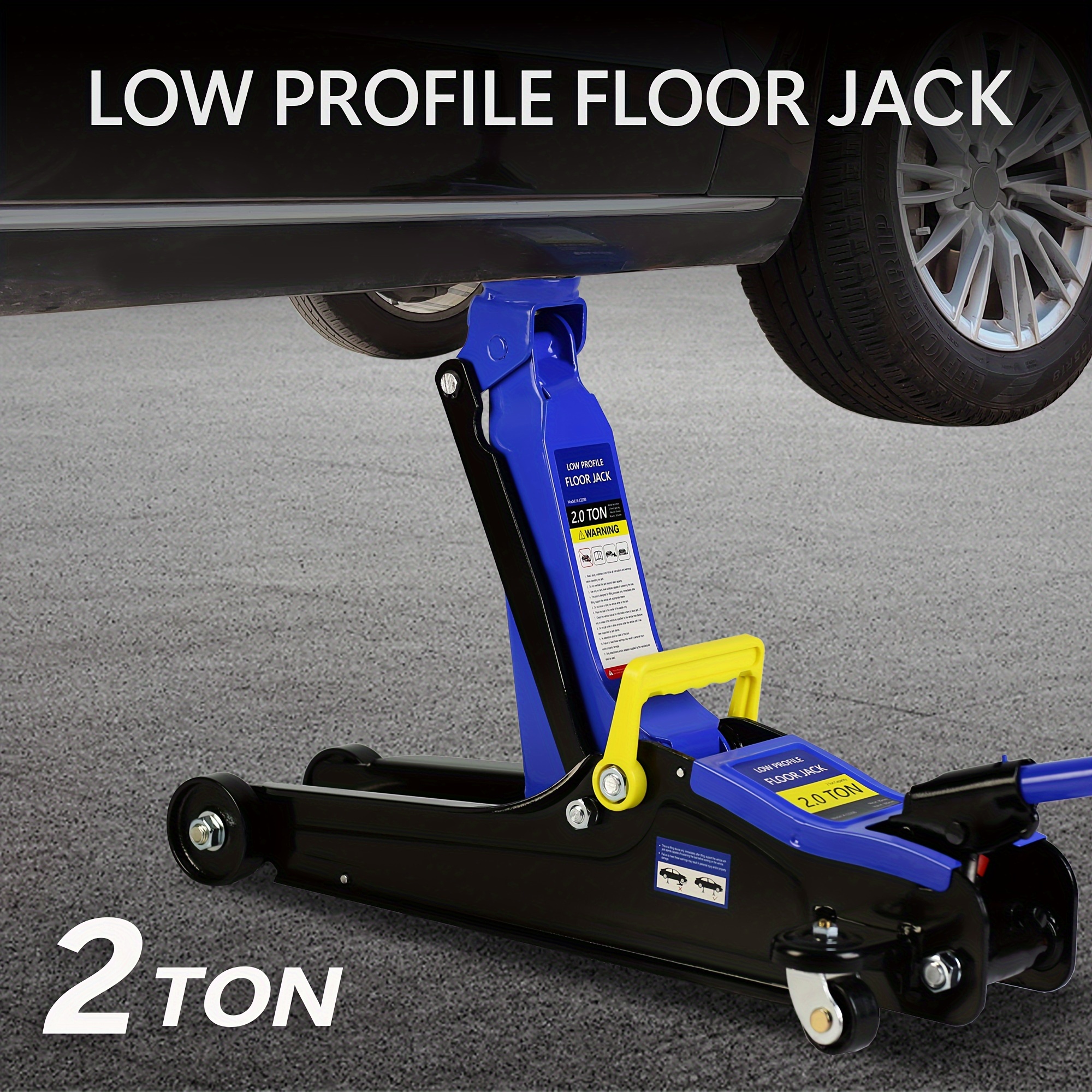 

Floor Jack, 2 Ton Low Profile Floor Jack, Yduty Steel Racing Floor Jack With Single Piston Quicklift Pump, Floor Jack Lifting Range 3.3"-15.2