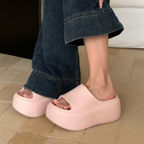 xixitiao minimalist versatile height increasing 8cm thick soled arch support and slippers womens outdoor beach non slip women shoes