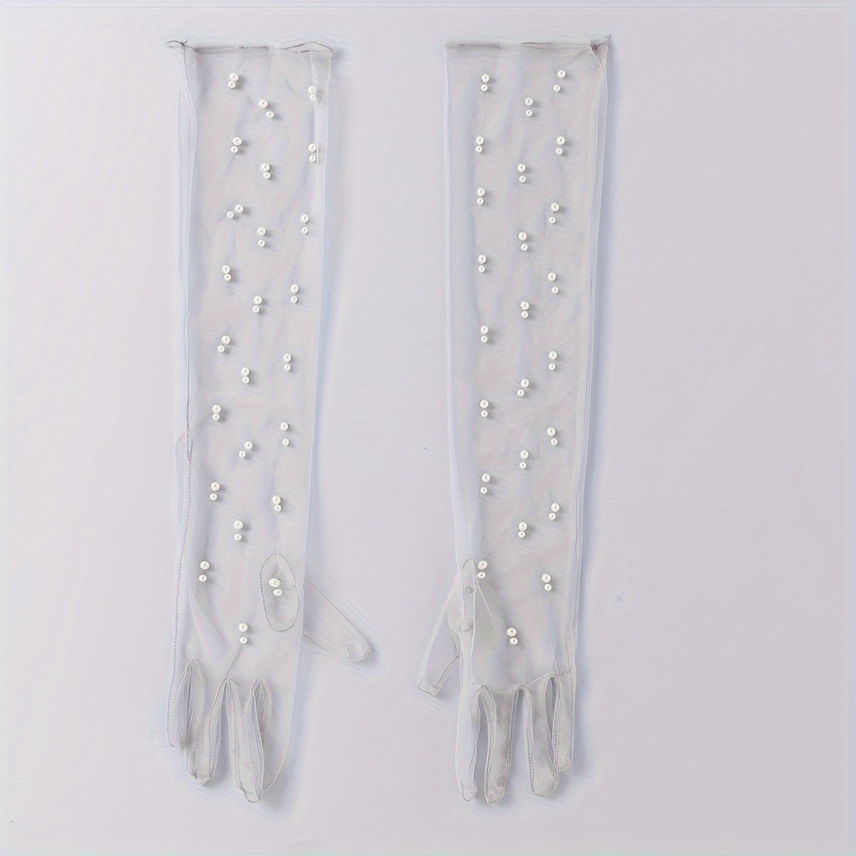 Guantes De Encaje Sin Dedos – Malla Transparente Con Protección Solar – Accesorios De Disfraz Para Bodas, Galas, Cosplay Y Fotos – Color Negro – Un Par