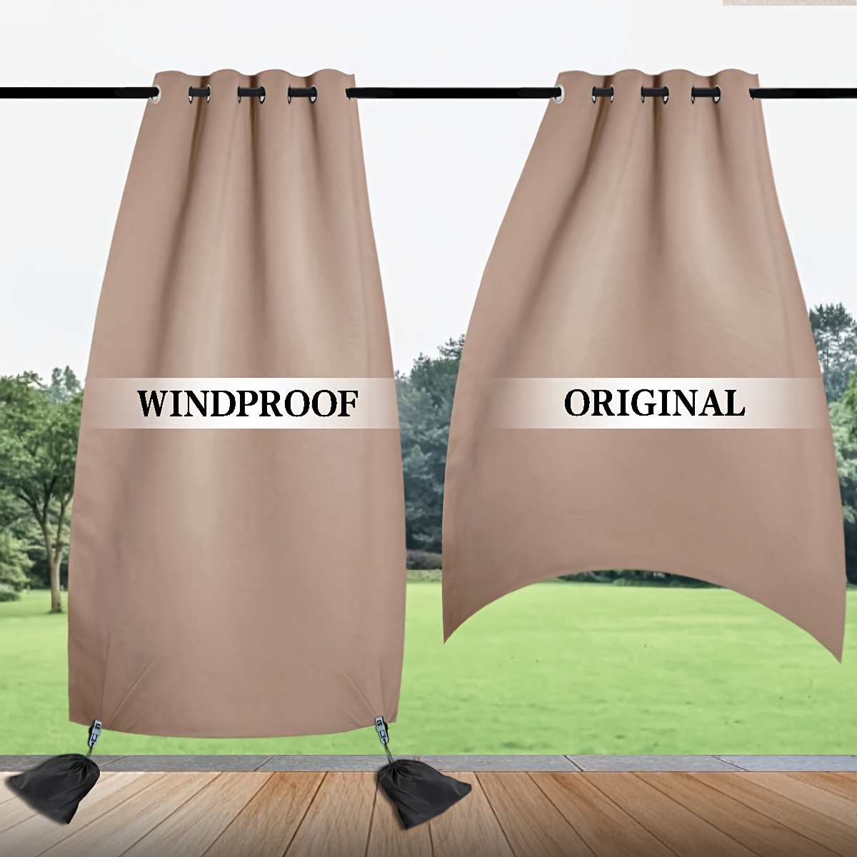 

4/8/12pcs Heavy-duty Outdoor Curtain Weights With Clips - , Original & Set For Patio, Gazebo, Pergola, Backyard - , Design