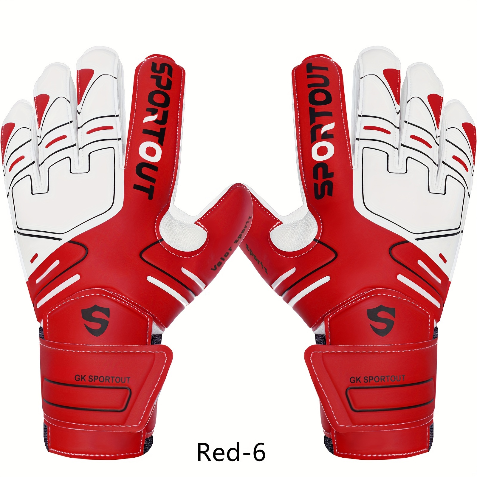 Red and black clearance football gloves