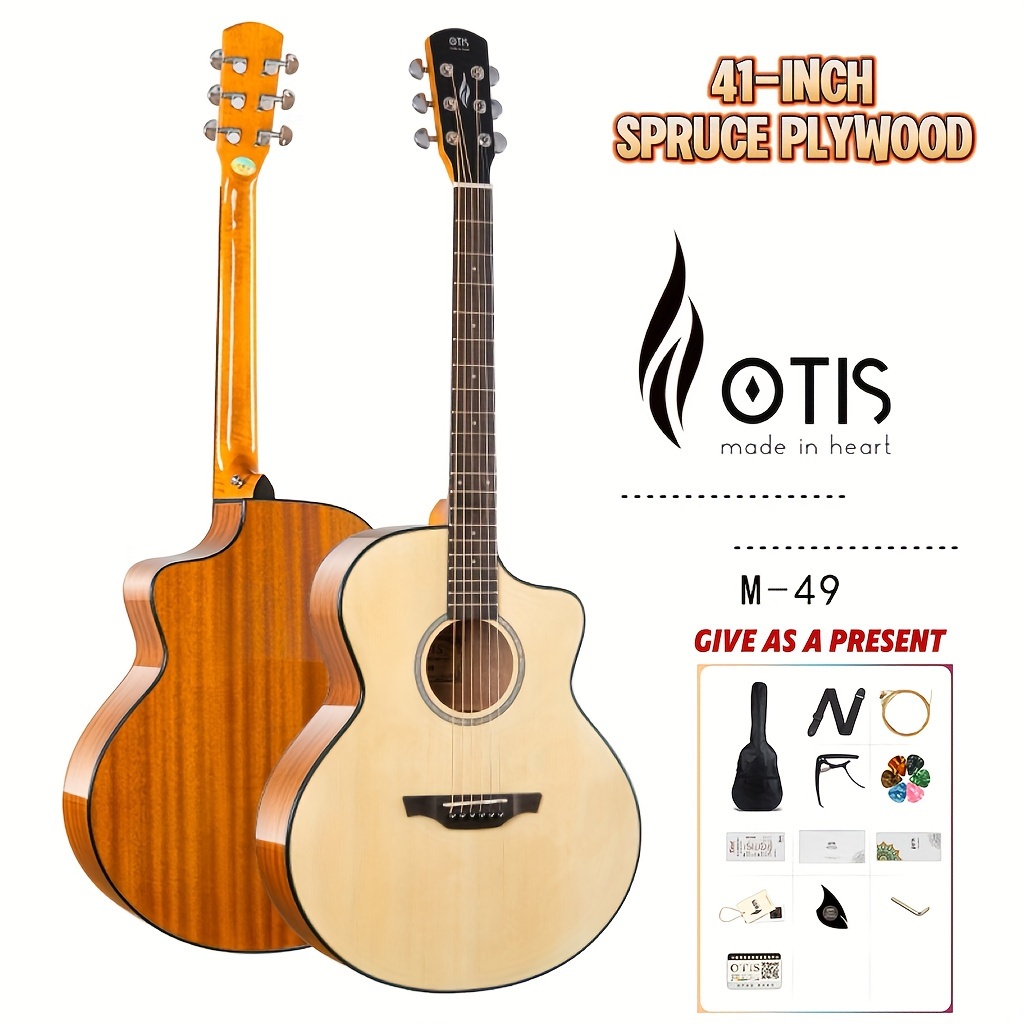 

Otis 41 Guitar Beginner's To Unisex Guitar Qin Bag, String Variational , Tuner, Guitar