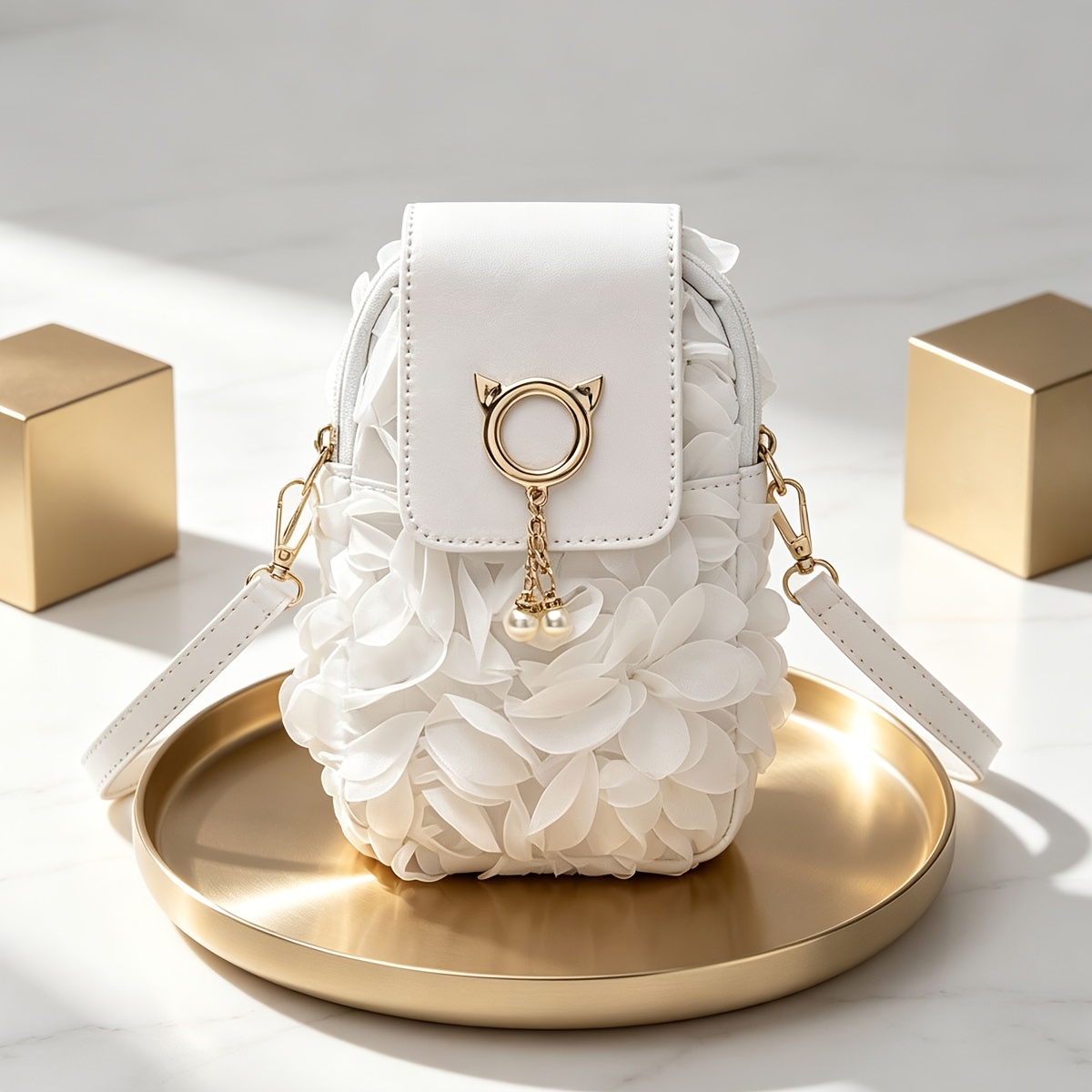TEMU New Tassel Women's Handbag, Used As A Shoulder Bag Or Crossbody Bag. Rose , Elegant And . With Metal Chain, Used As A Shoulder Bag Or Handbag.