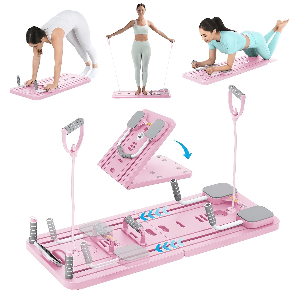 TEMU Portable Foldable Pilates Board Multifunction Fitness Training Board For Outdoor Exercise Home Gym Travel Workout Balance Training And Full Body