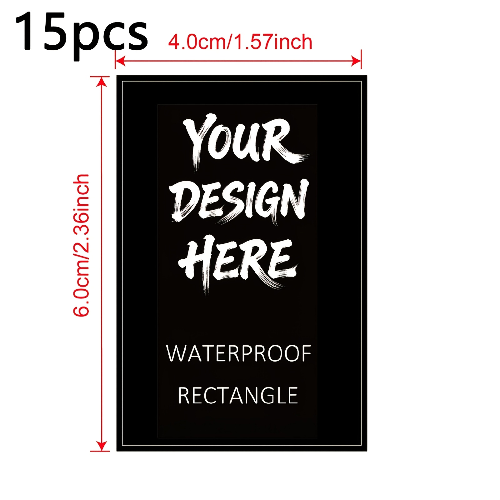 TEMU Custom Rectangular Sticker Labels, Rectangular Vinyl Stickers, Custom Rectangular Paper Labels - Personalized Rectangular Stickers For Candles,