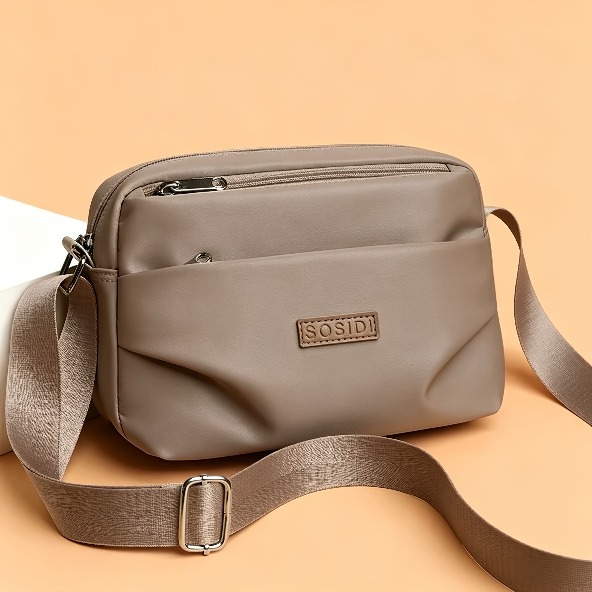 TEMU Style de Sac : Sac Bandoulière en Nylon pour Femme, Pochette Polyvalente Compacte, Tote Épaule Maman, Grand Sac Shopping Décontracté à Grande
