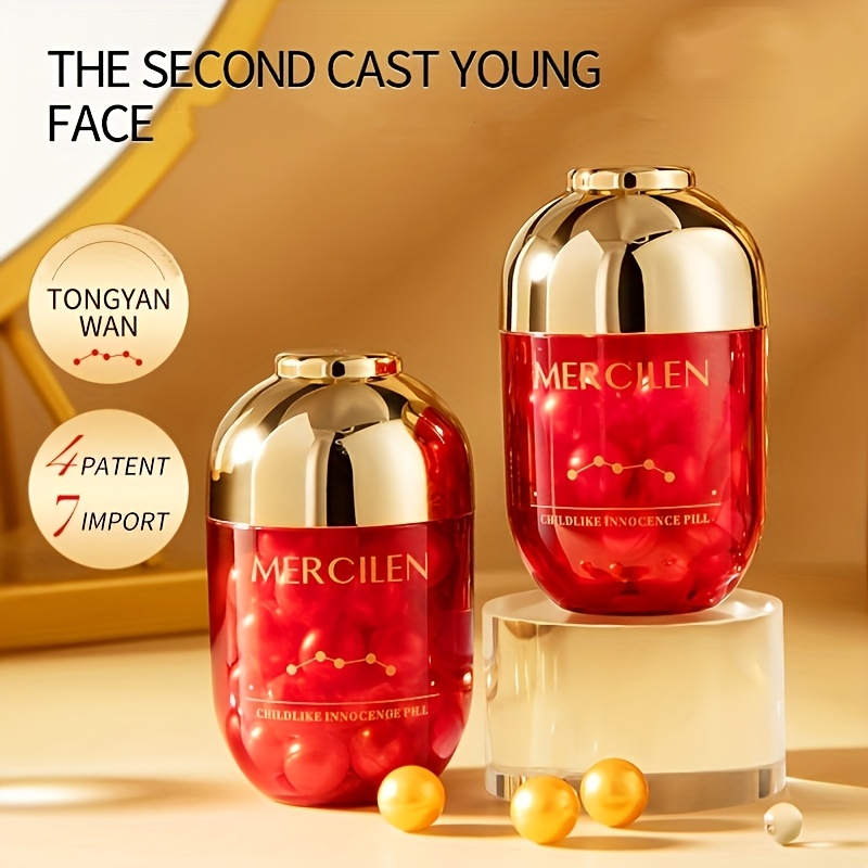 Ser de timp cu colagen 0,5gx30 capsule, conținând acid hialuronic, colagen și fitosqualan pentru hidratarea și îngrijirea feței, pentru a face pielea hidratată și strălucitoare, ambalat individual și portabil cu scualan vegetal